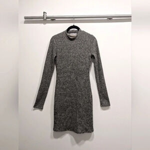 Ribbed Mock Neck Long Sleeve Dress Size Small